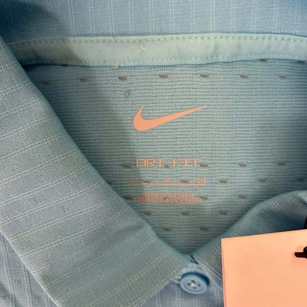 Nike Women’s Dri-Fit Light Blue Short Sleeves Golf Polo Shirt Top Size S NWT $68